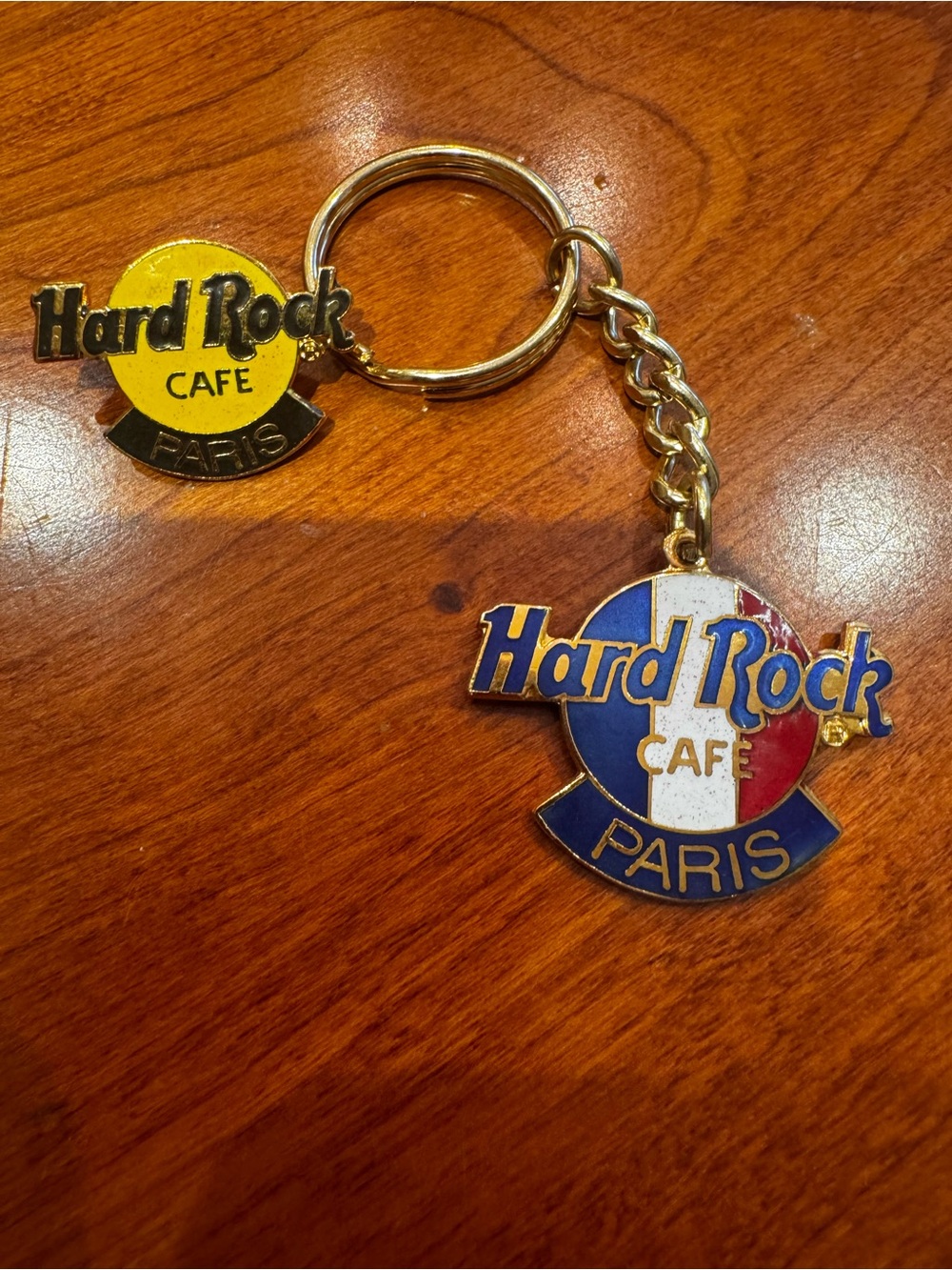 Hard Rock Cafe Paris Keychain and Pin
